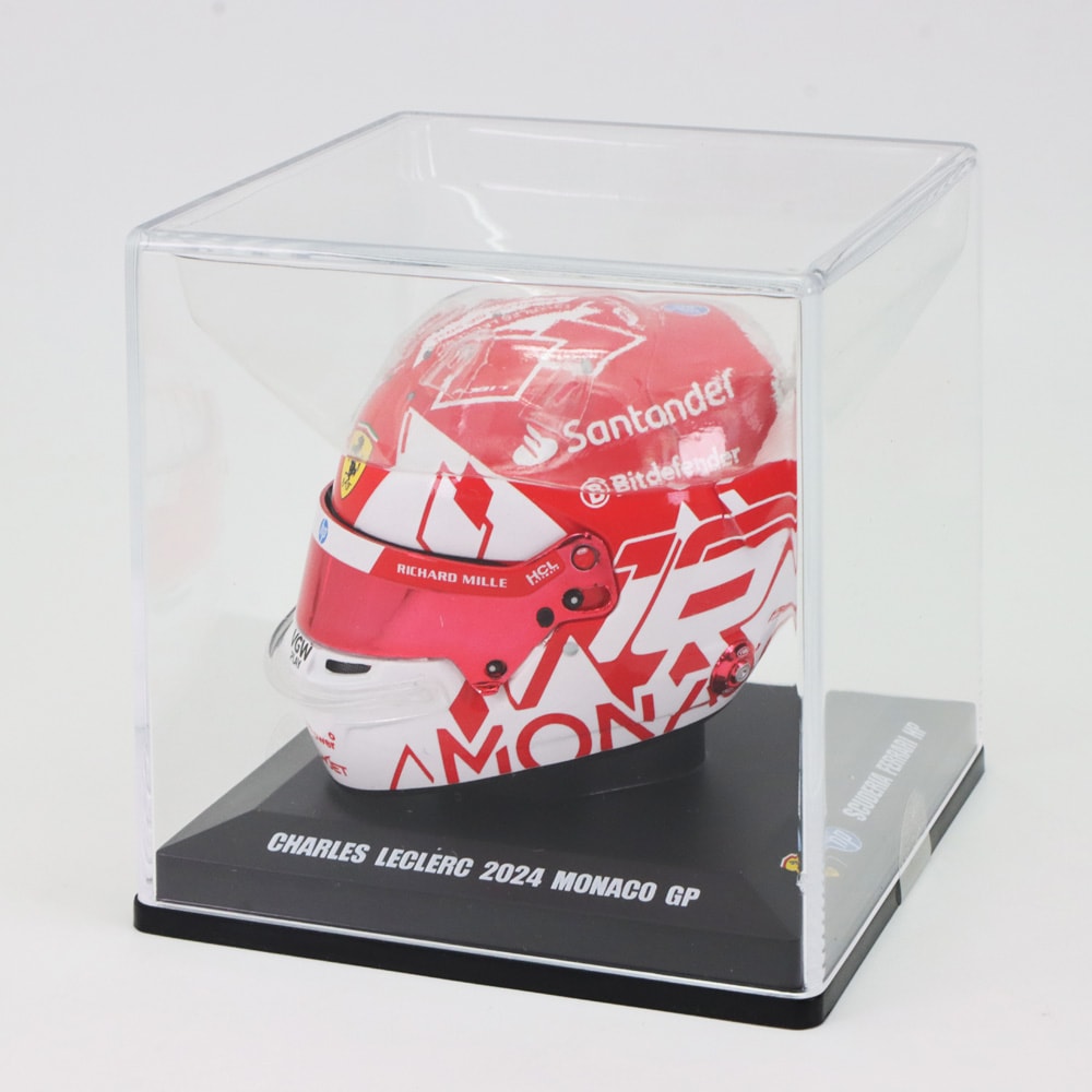 Miniatura Capacete Charles Leclerc Monaco GP 2024 1:5