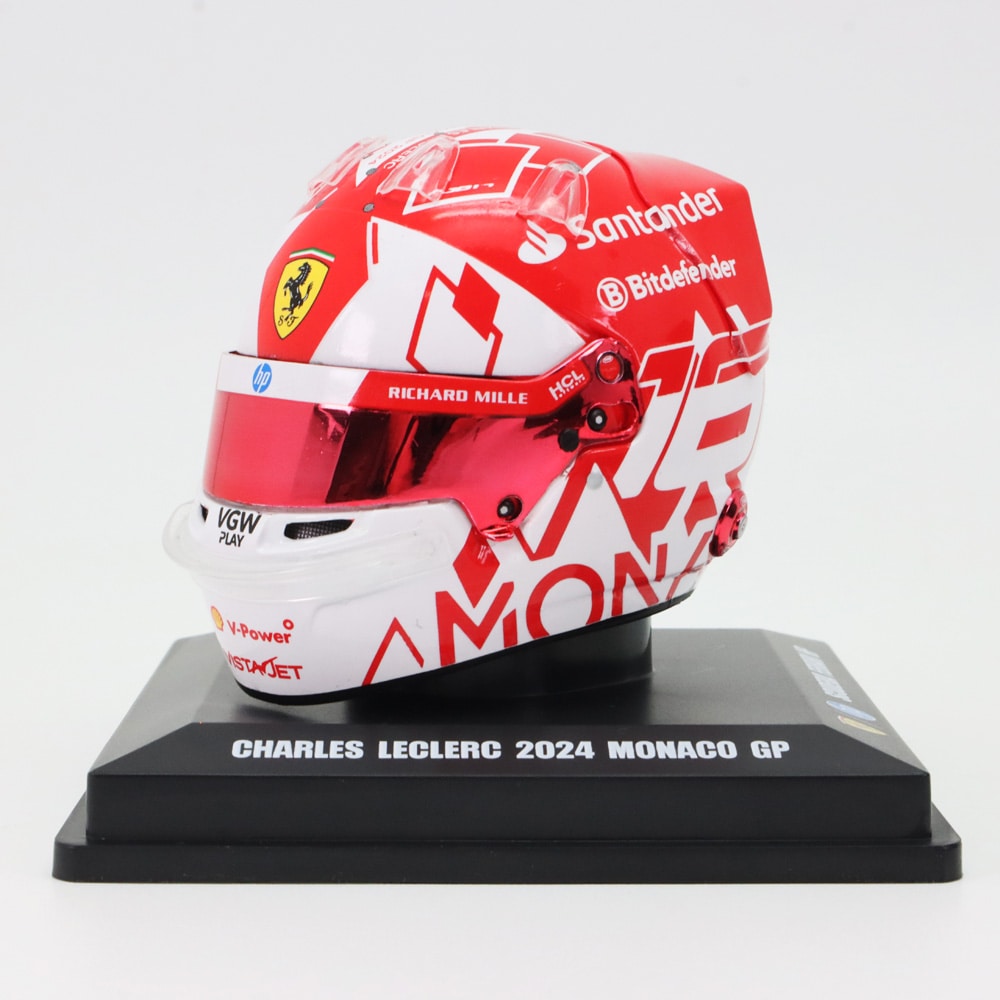 Miniatura Capacete Charles Leclerc Monaco GP 2024 1:5