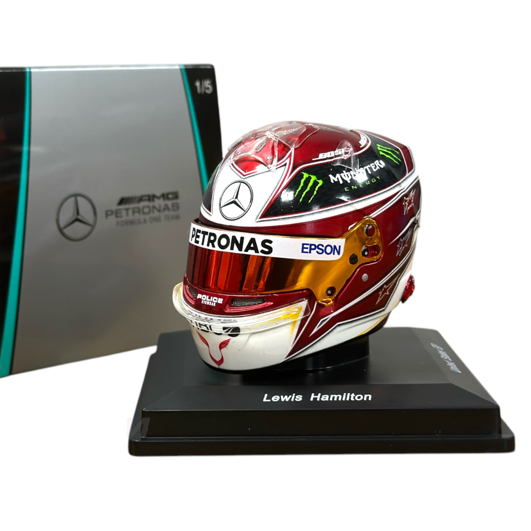 Miniatura Capacete Lewis Hamilton 2019 GP EUA 1:5