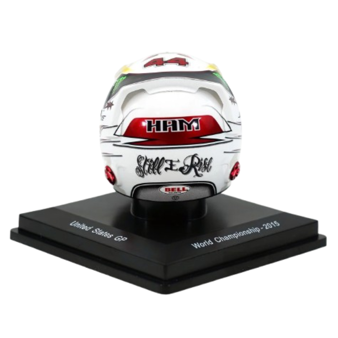 Miniatura Capacete Lewis Hamilton 2015 GP EUA 1:5