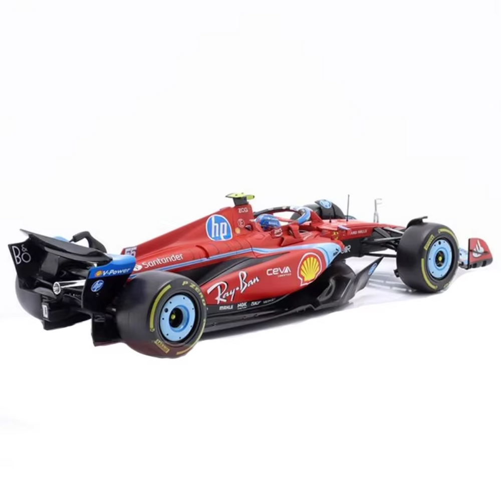 Miniatura SF24 Scuderia Ferrari Edição Especial Miami 2024 - Carlos Sainz 55