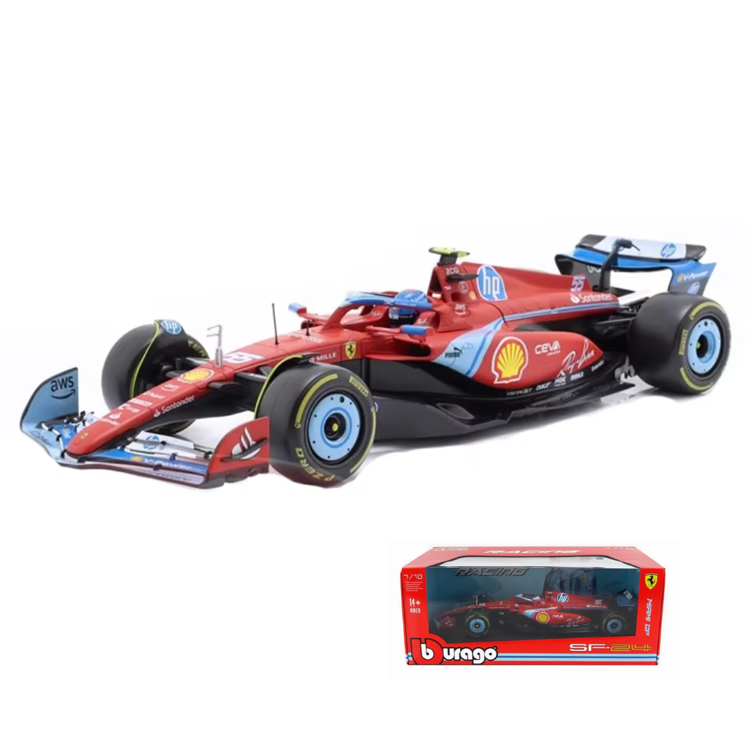 Miniatura SF24 Scuderia Ferrari Edição Especial Miami 2024 - Carlos Sainz 55