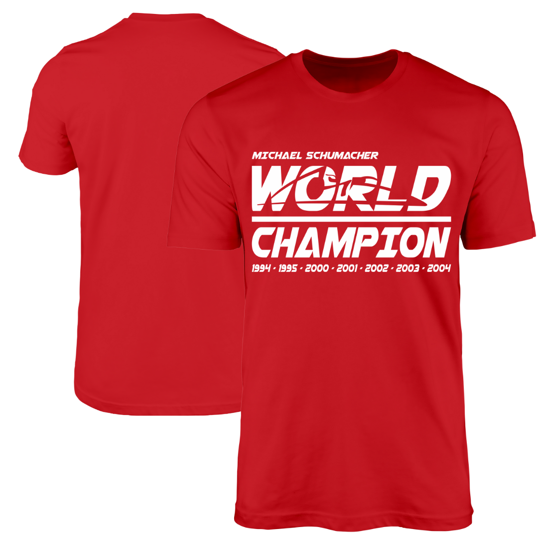 Camiseta Michael Schumacher 7 Times F1 World Champion