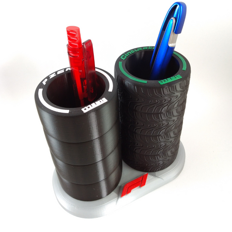 Porta Canetas Pneu Pirelli F1 3D Decorativo