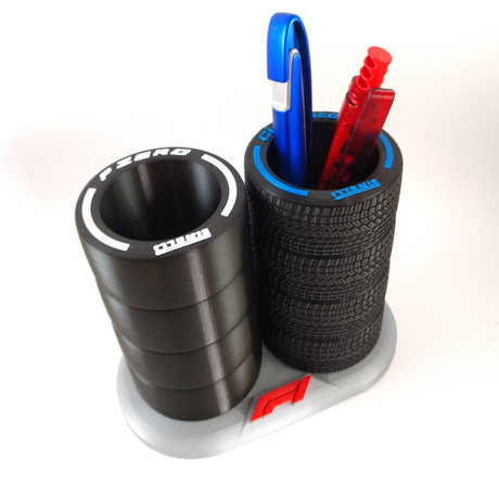 Porta Canetas Pneu Pirelli F1 3D Decorativo