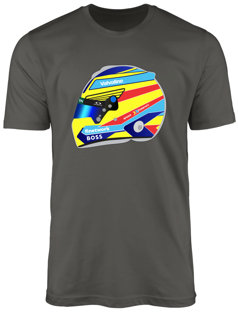 Camiseta Ilustração Capacete Fernando Alonso