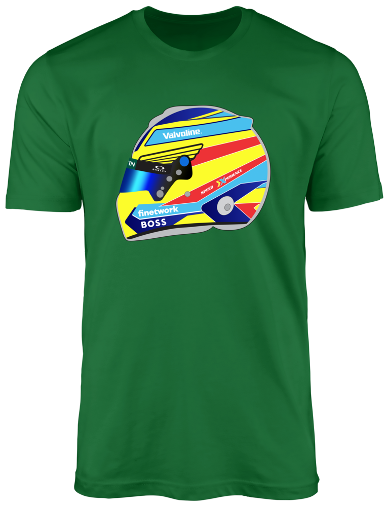 Camiseta Ilustração Capacete Fernando Alonso