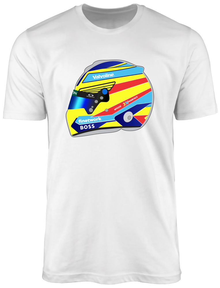 Camiseta Ilustração Capacete Fernando Alonso
