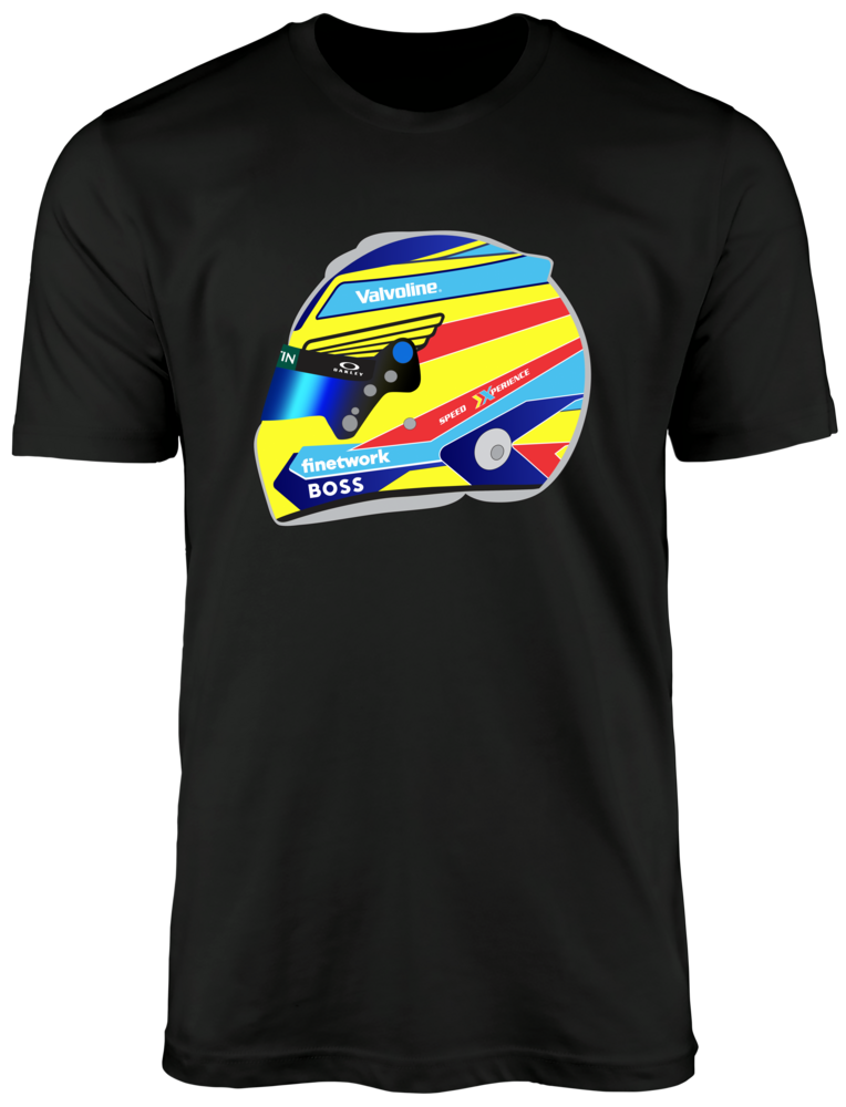 Camiseta Ilustração Capacete Fernando Alonso