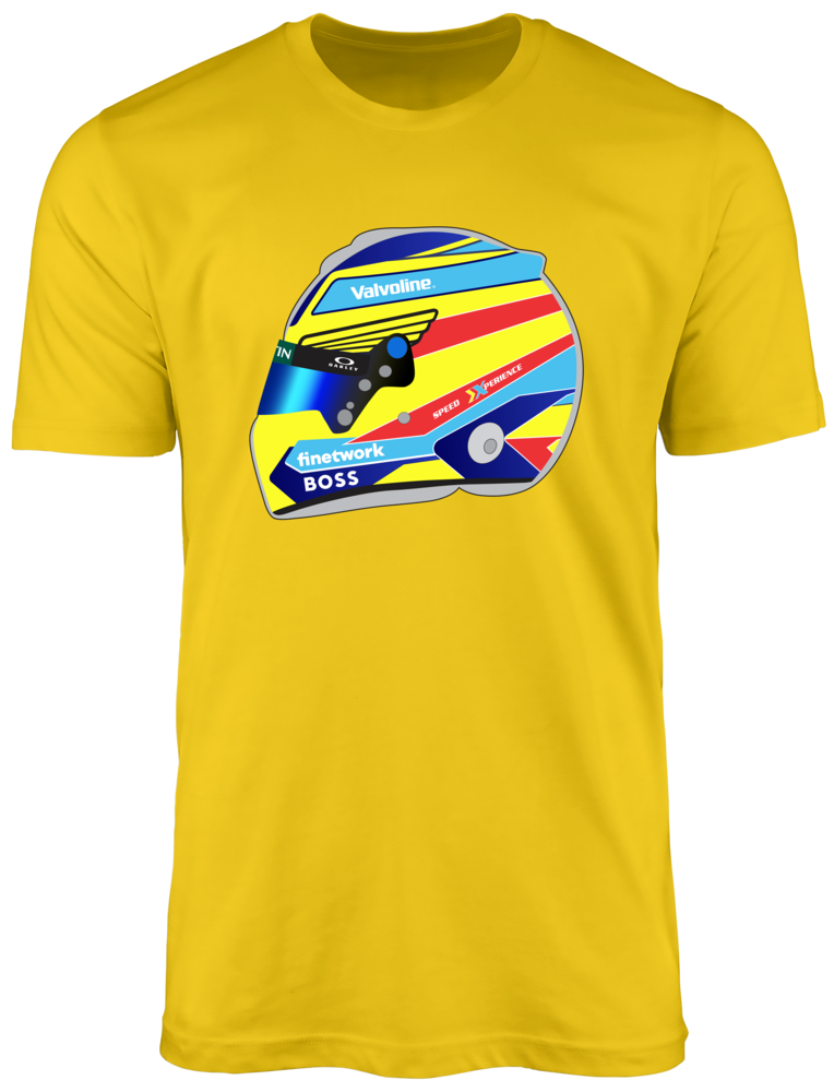 Camiseta Ilustração Capacete Fernando Alonso