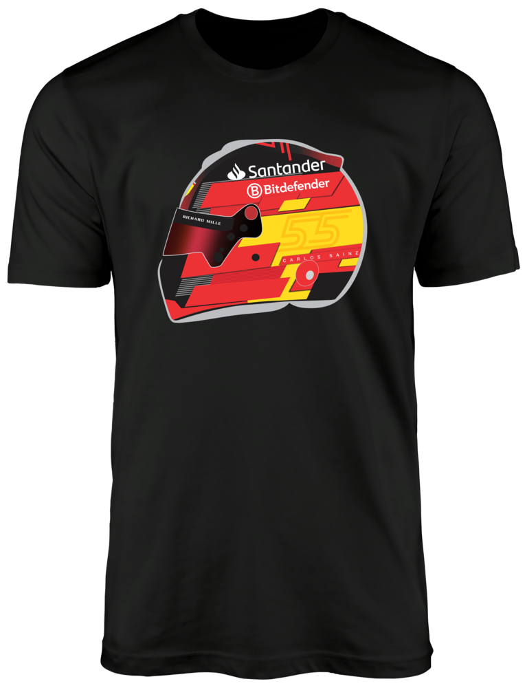Camiseta Ilustração Capacete Carlos Sainz
