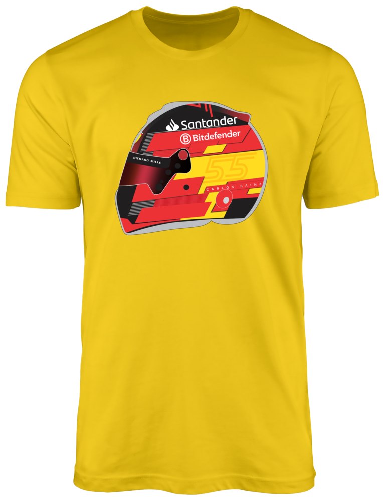 Camiseta Ilustração Capacete Carlos Sainz