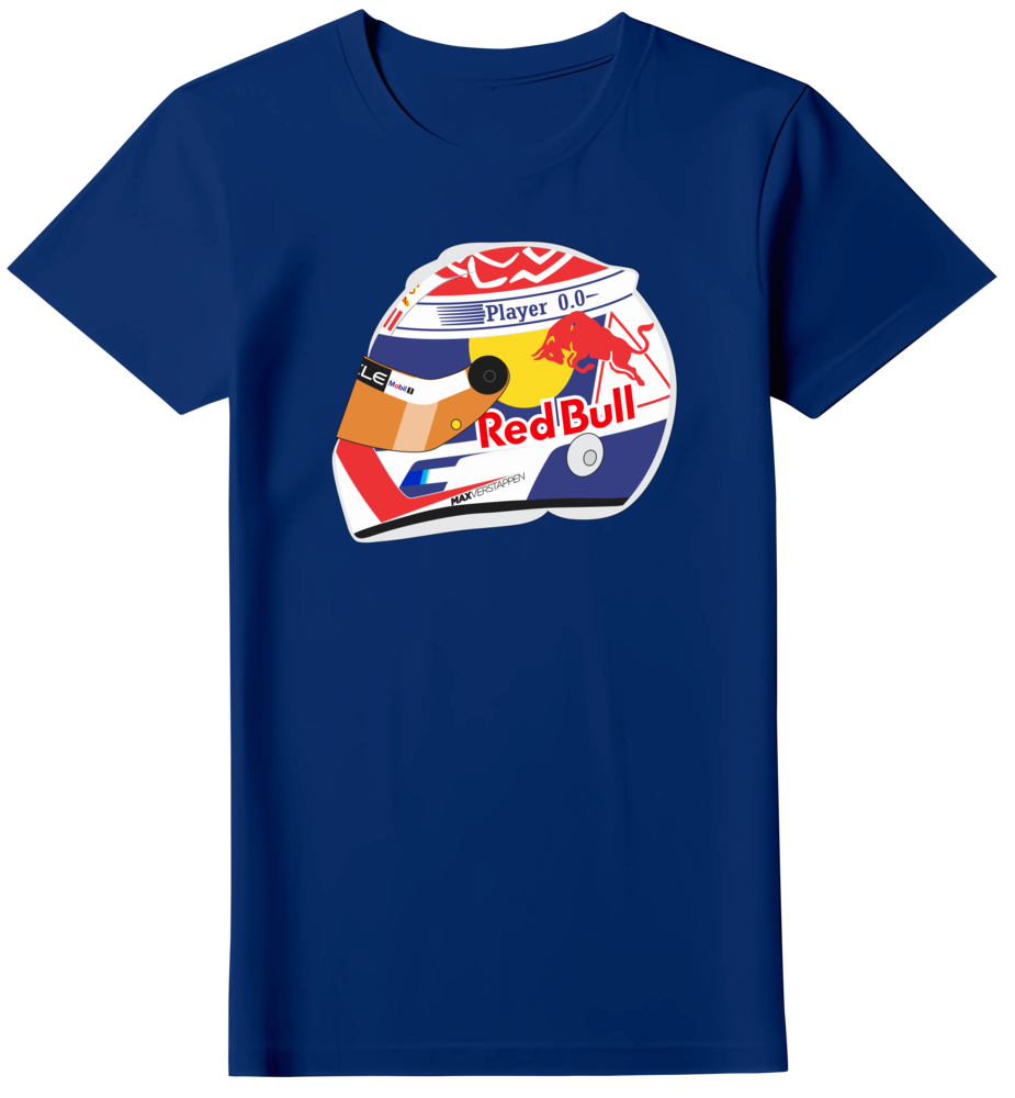 Camiseta Ilustração Capacete Max Verstappen Feminina