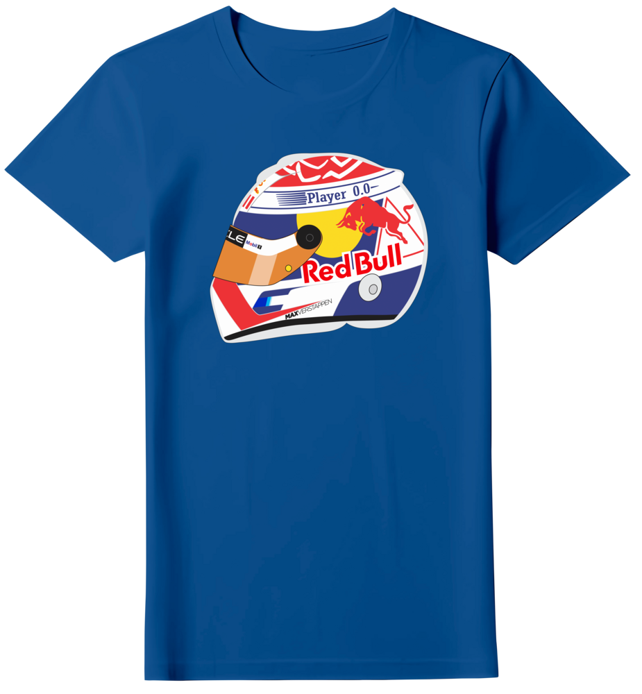 Camiseta Ilustração Capacete Max Verstappen Feminina