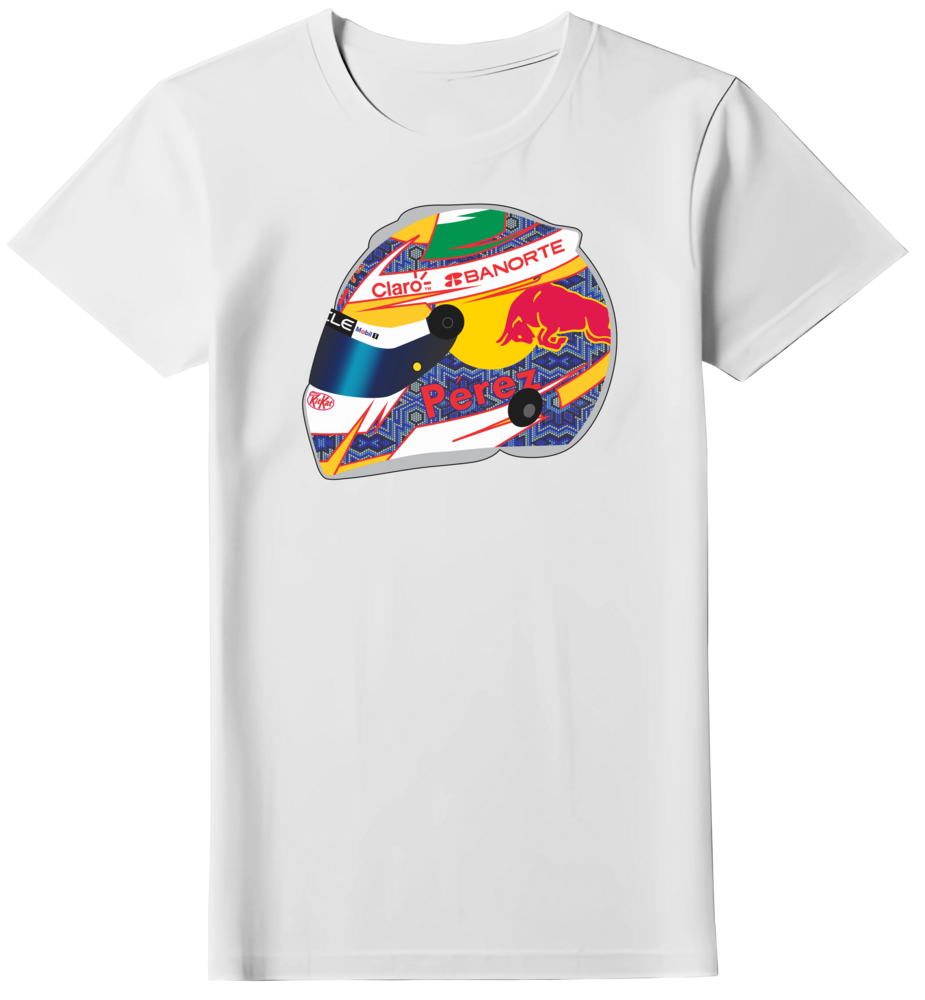 Camiseta Capacete Sergio Pérez 2024 Feminina