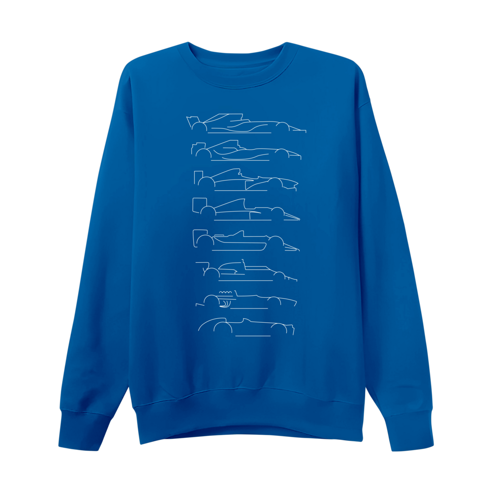 Blusão Evolução dos Carros Fórmula 1