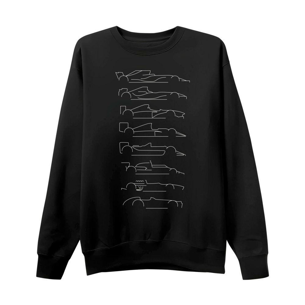 Blusão Evolução dos Carros Fórmula 1