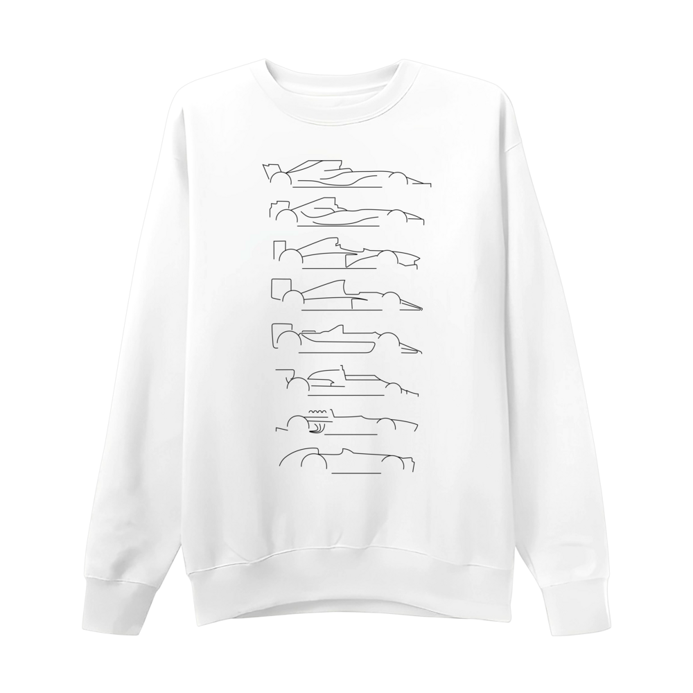 Blusão Evolução dos Carros Fórmula 1