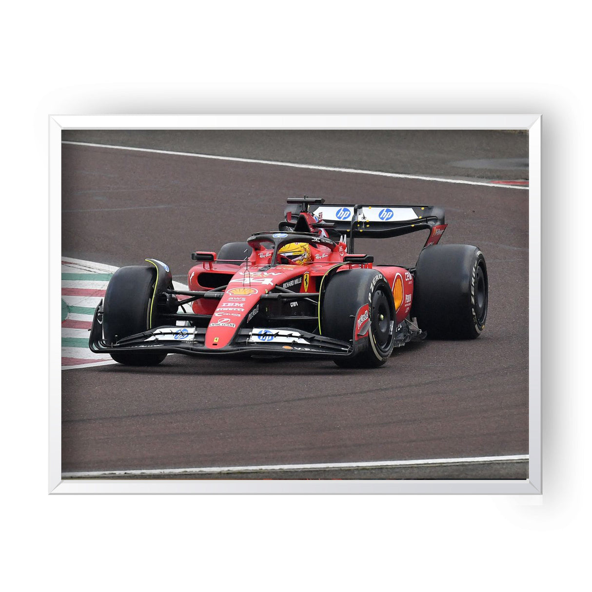 Quadro Decorativo Lewis Hamilton Teste Fiorano