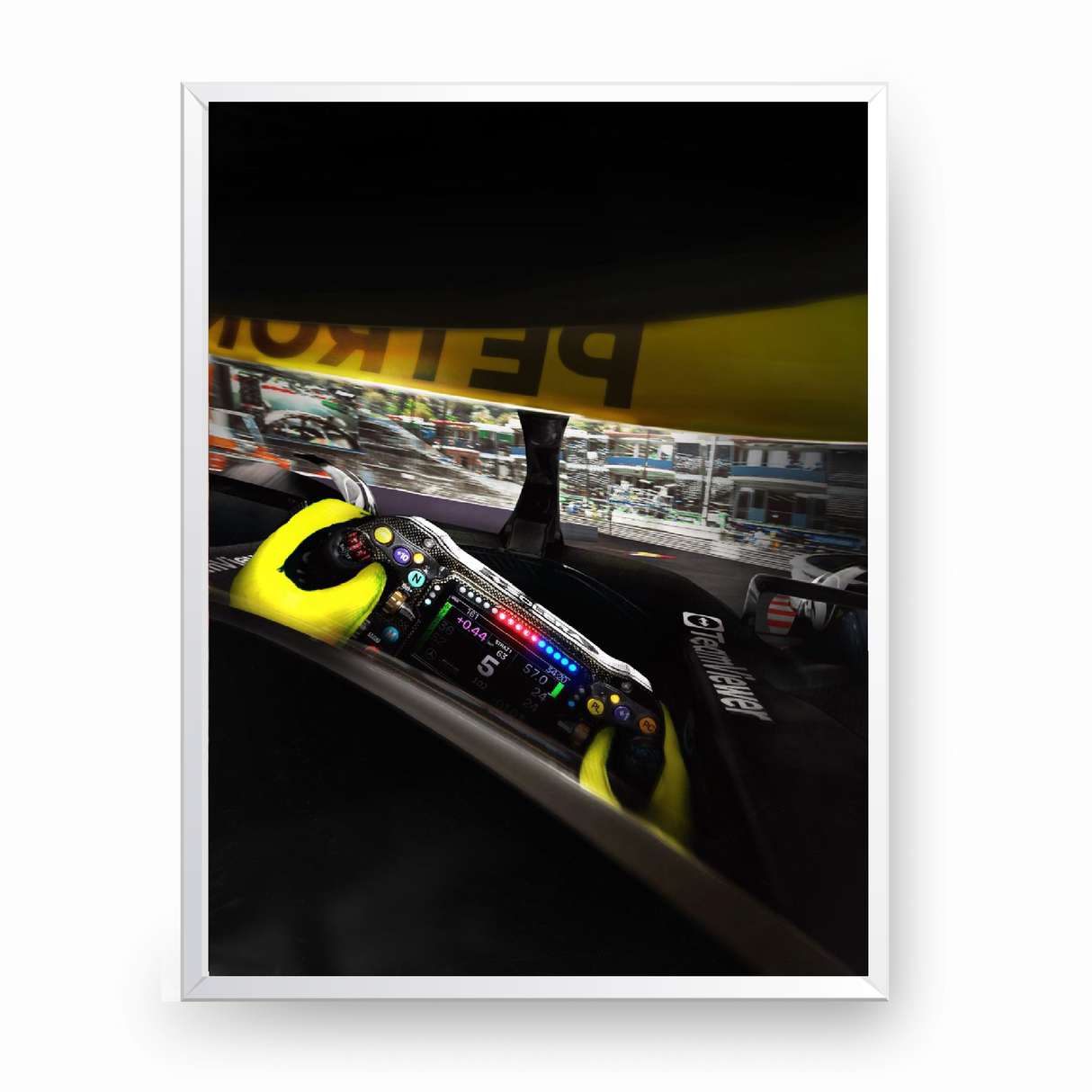 Quadro Decorativo Lewis Hamilton Mercedes AMG Petronas 2024