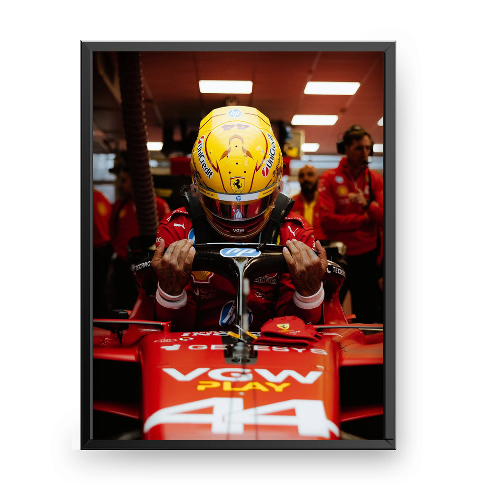 Quadro Decorativo Lewis Hamilton 44 Scuderia Ferrari