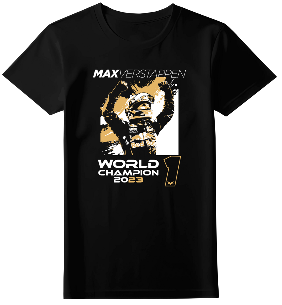 Camiseta Max Verstappen World Champion 2023 Feminina
