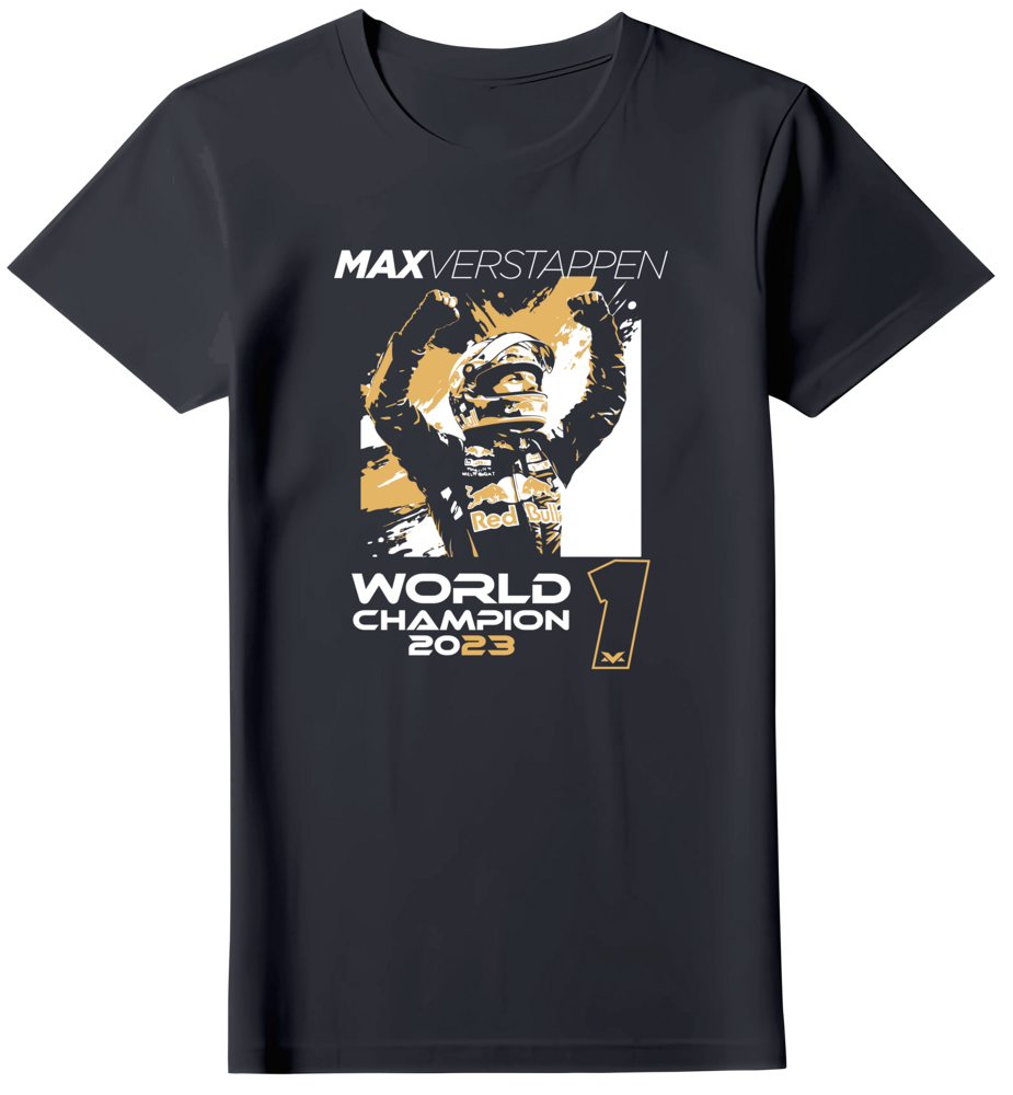 Camiseta Max Verstappen World Champion 2023 Feminina
