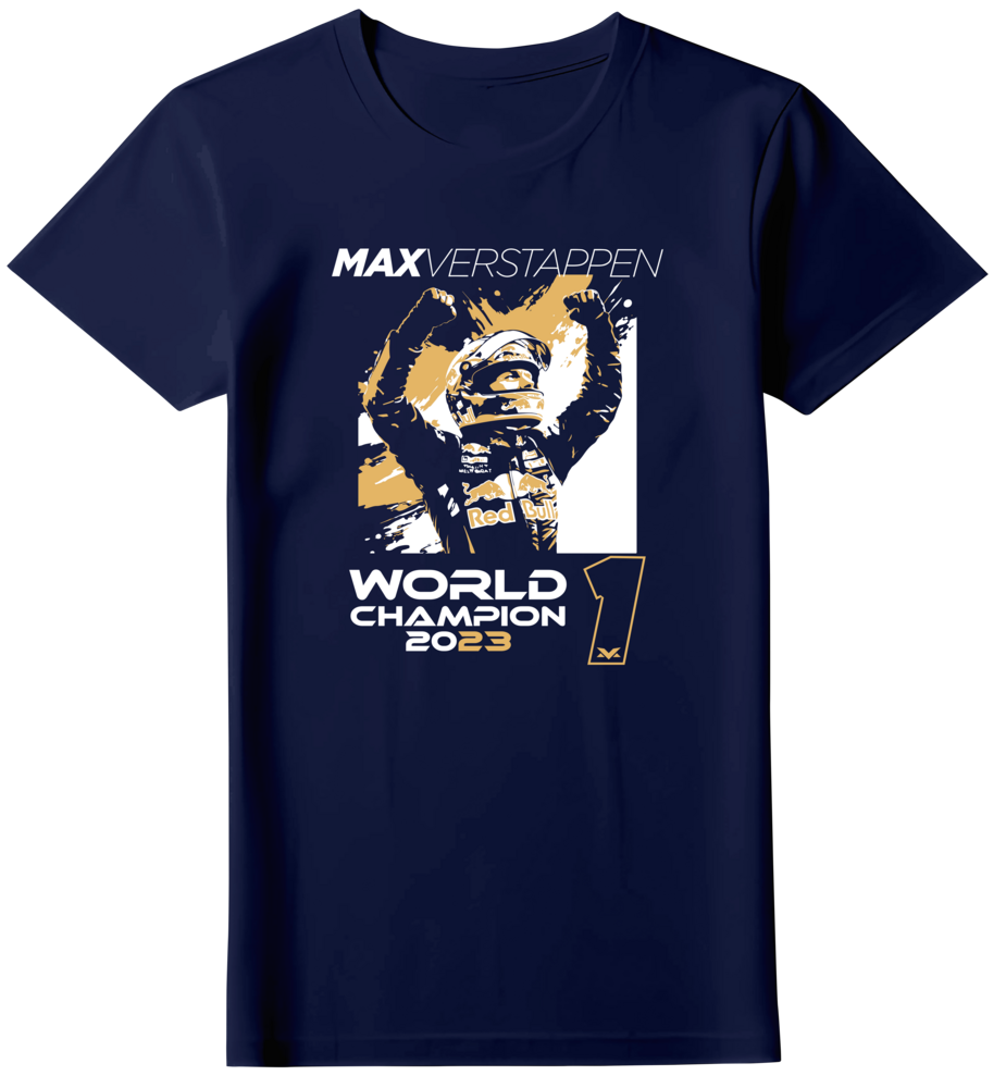 Camiseta Max Verstappen World Champion 2023 Feminina