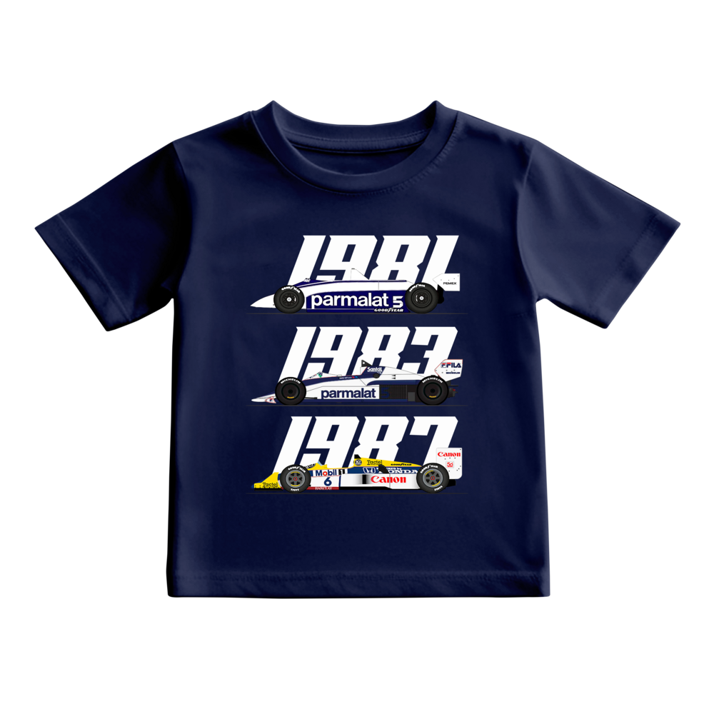 Camiseta Nelson Piquet Tricampeão Mundial KIDS