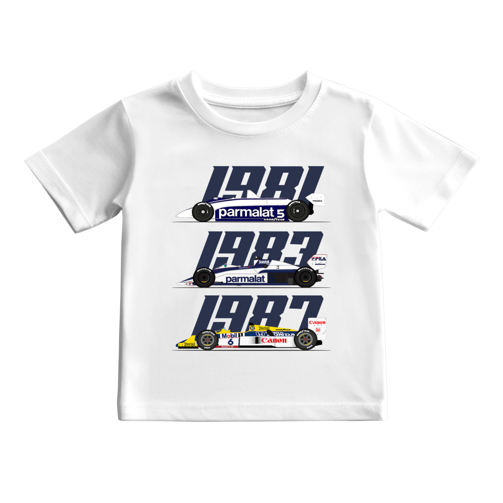 Camiseta Nelson Piquet Tricampeão Mundial KIDS