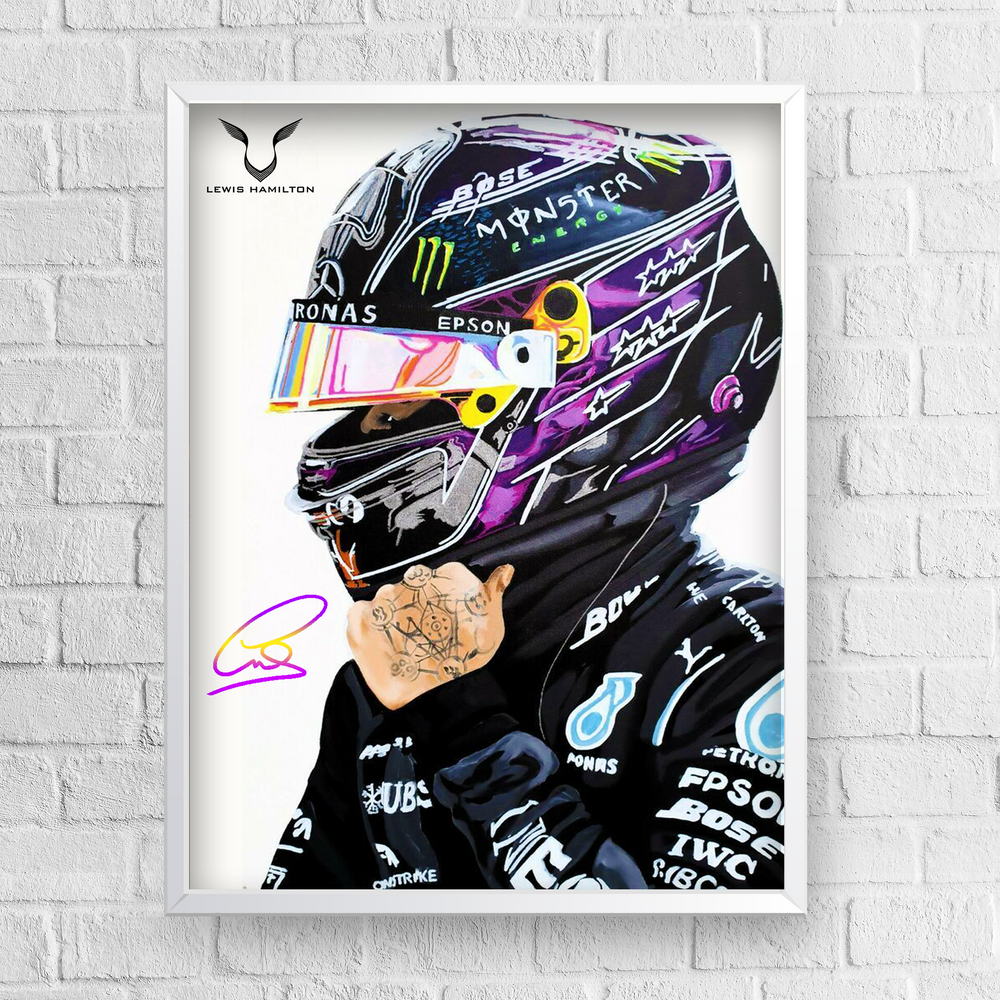Quadro Decorativo Lewis Hamilton Mercedes AMG Petronas F1 2021