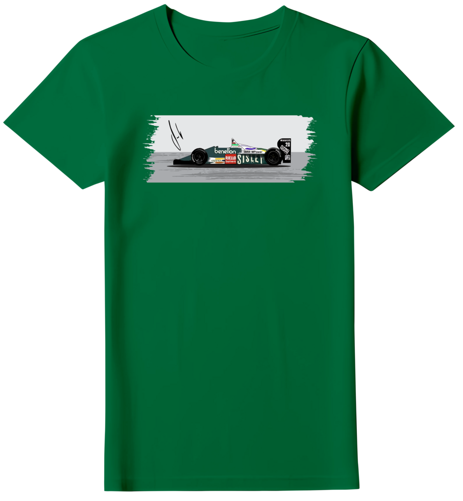 Camiseta Benetton B186 Gerhard Berger Feminina