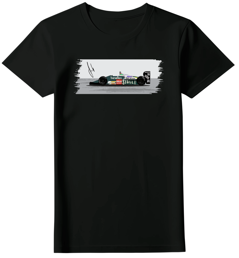 Camiseta Benetton B186 Gerhard Berger Feminina