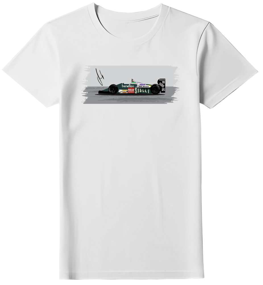 Camiseta Benetton B186 Gerhard Berger Feminina