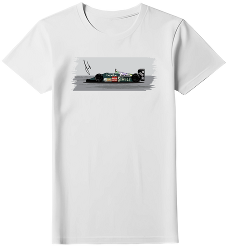 Camiseta Benetton B186 Gerhard Berger Feminina
