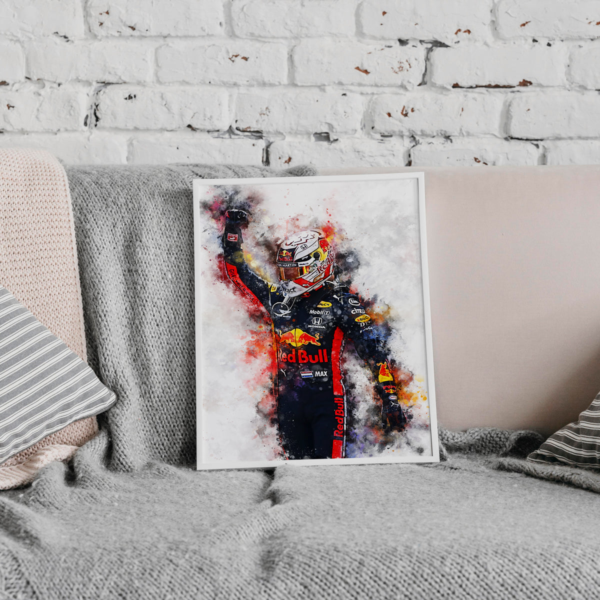 Quadro Decorativo Max Verstappen 1 World Champion 2021