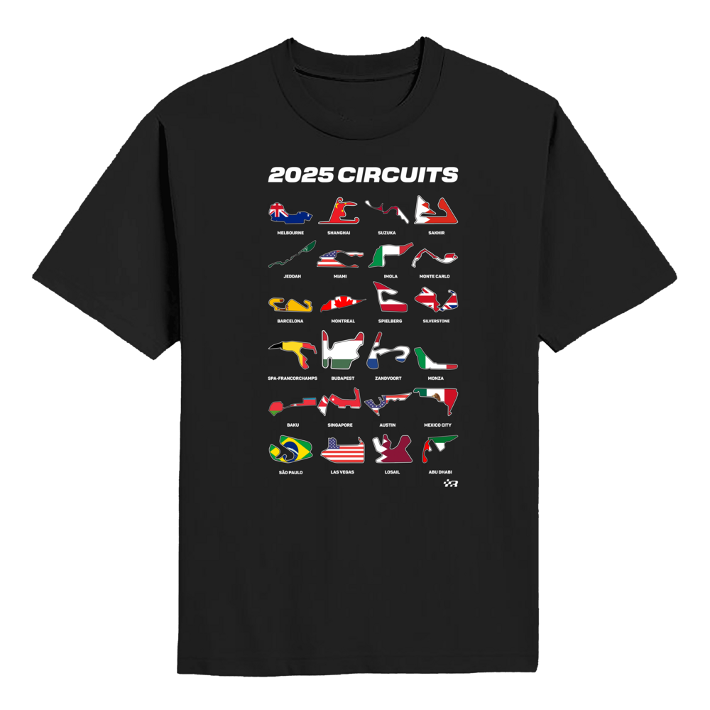 Camiseta Circuitos F1 2025