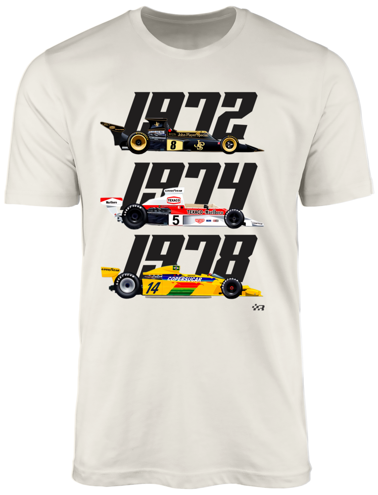 Camiseta Emerson Fittipaldi Bicampeão Mundial de Fórmula 1