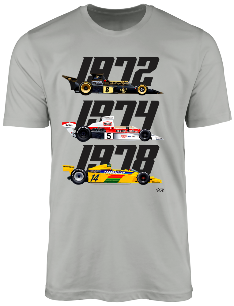 Camiseta Emerson Fittipaldi Bicampeão Mundial de Fórmula 1