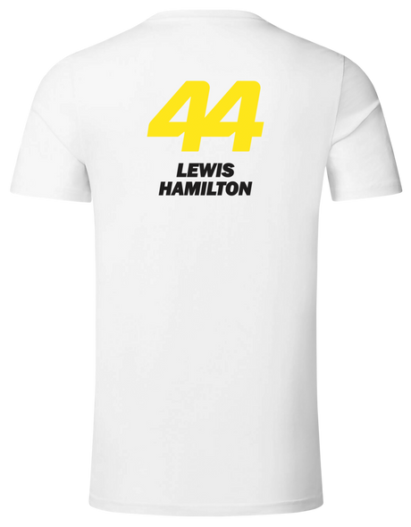 Camiseta Lewis Hamilton Mercedes AMG Petronas F1 2024 Branca