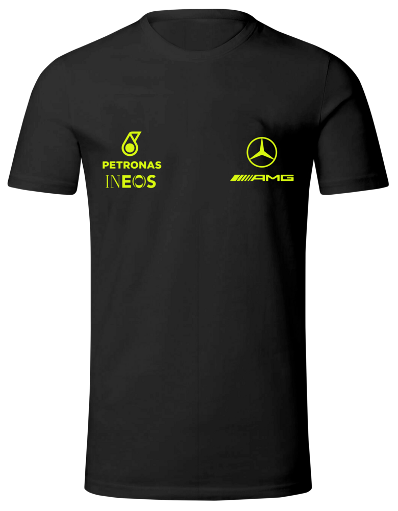 Camiseta Lewis Hamilton 44 Mercedes AMG Petronas F1 2024 Preta