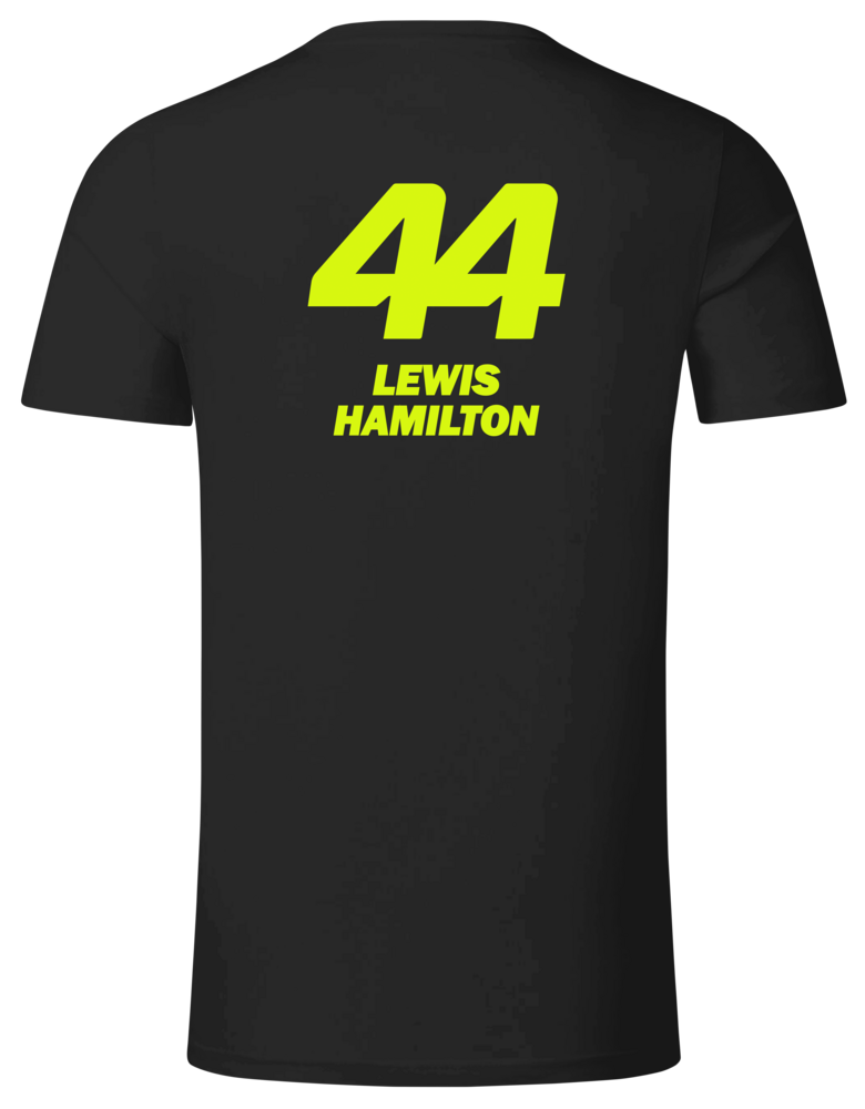 Camiseta Lewis Hamilton 44 Mercedes AMG Petronas F1 2024 Preta