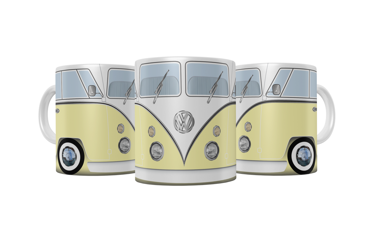 Caneca Kombi 6 Portas 1961 Alça Branca