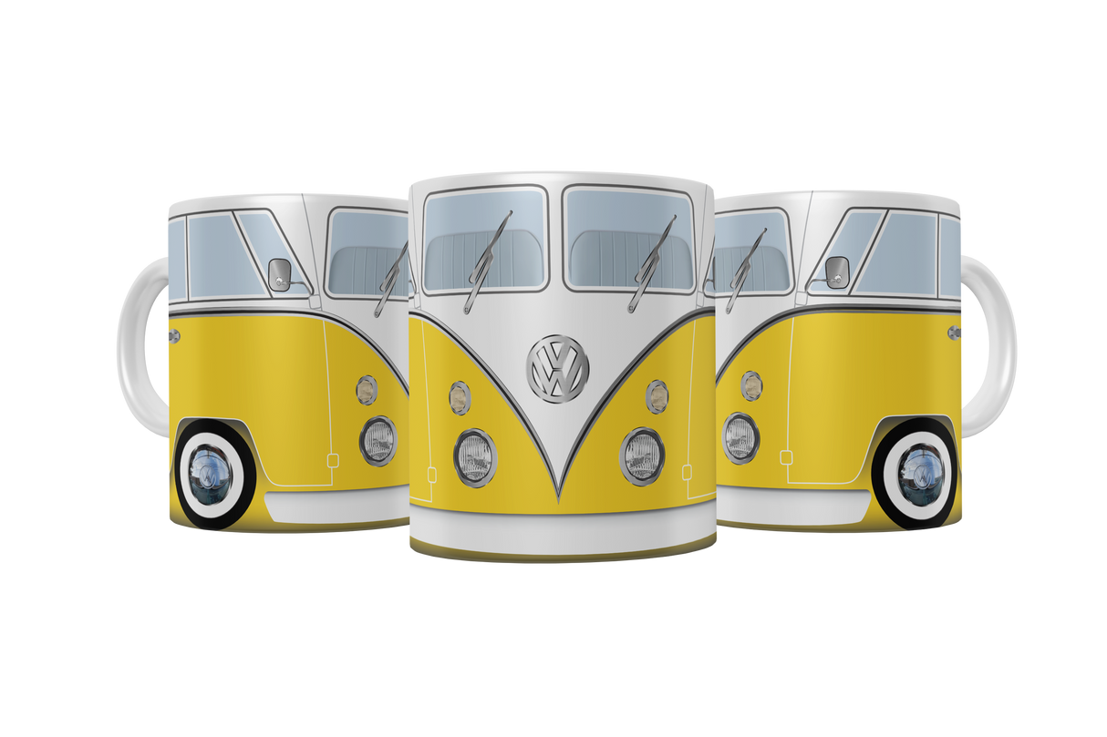 Caneca Kombi 6 Portas 1961 Alça Branca