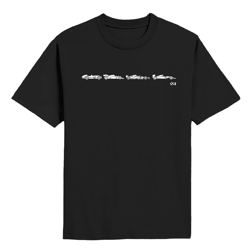 Camiseta Evolução dos Carros F1