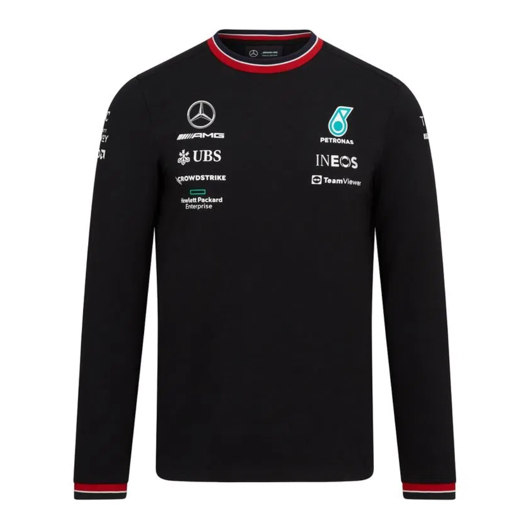 Camiseta Mercedes AMG Petronas F1 2022/2023 Team Manga Longa - Preta –  lojaautoformula