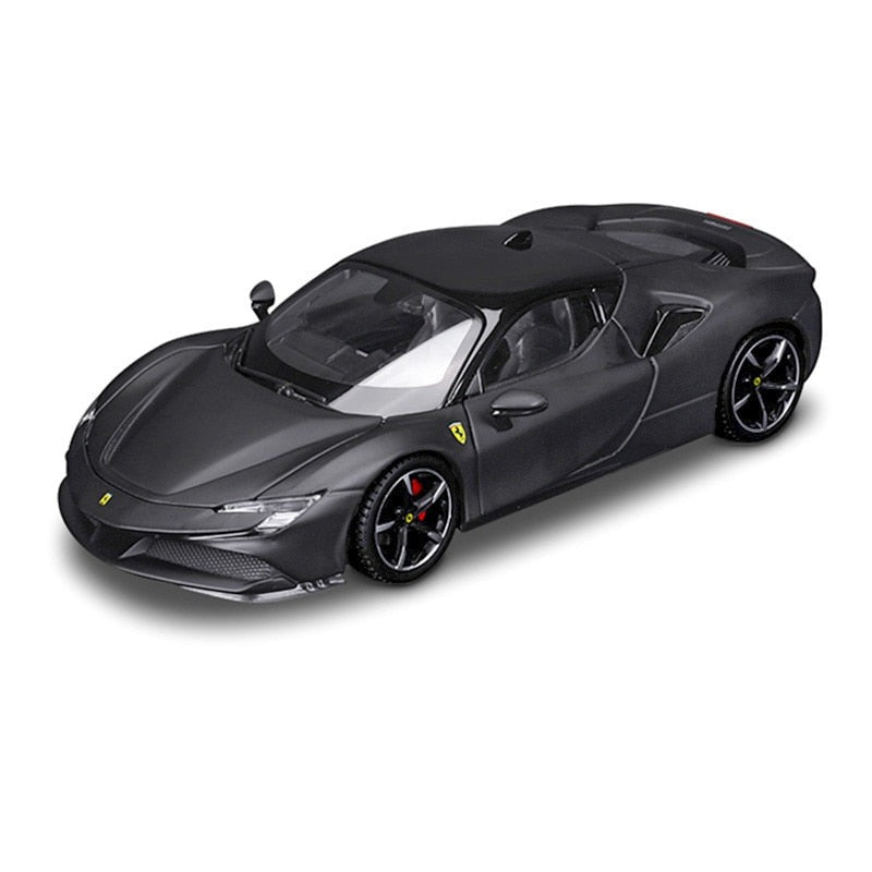 Miniatura Ferrari SF90 Stradale 2022 Preta 1:24