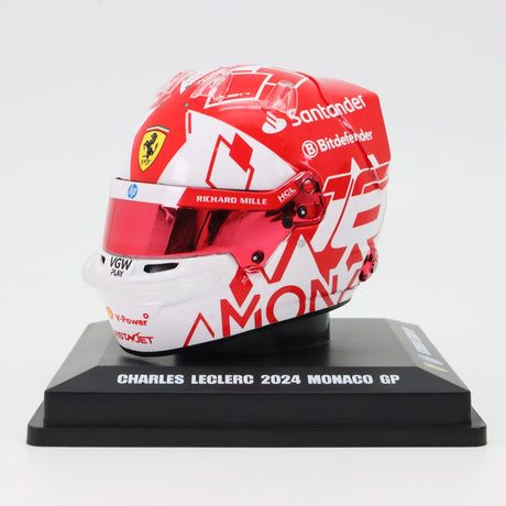 Miniatura Capacete Charles Leclerc Monaco GP 2024