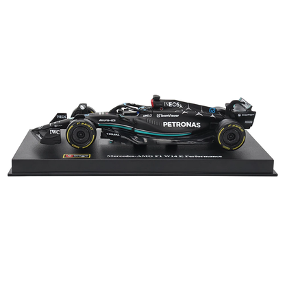 Miniatura W14 Mercedes AMG Petronas F1 Team 2023 1:24 c/ Caixa de Acrílico - George Russel 63
