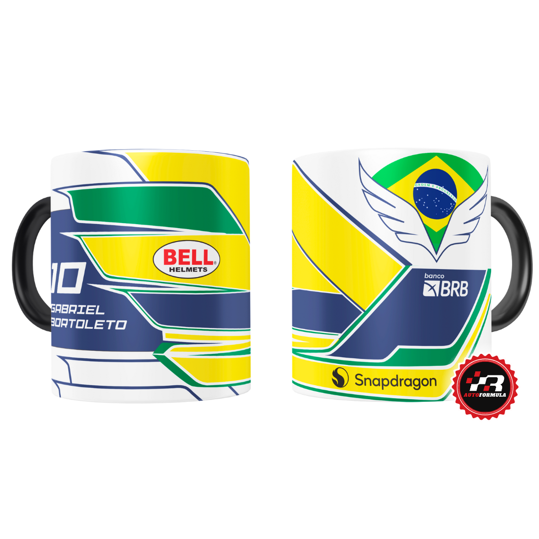 Caneca Capacete Gabriel Bortoleto 2024 Formula 2